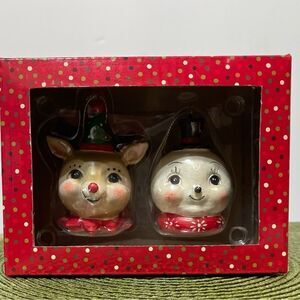 Johanna Parker Christmas Ornaments set of 2 NWT